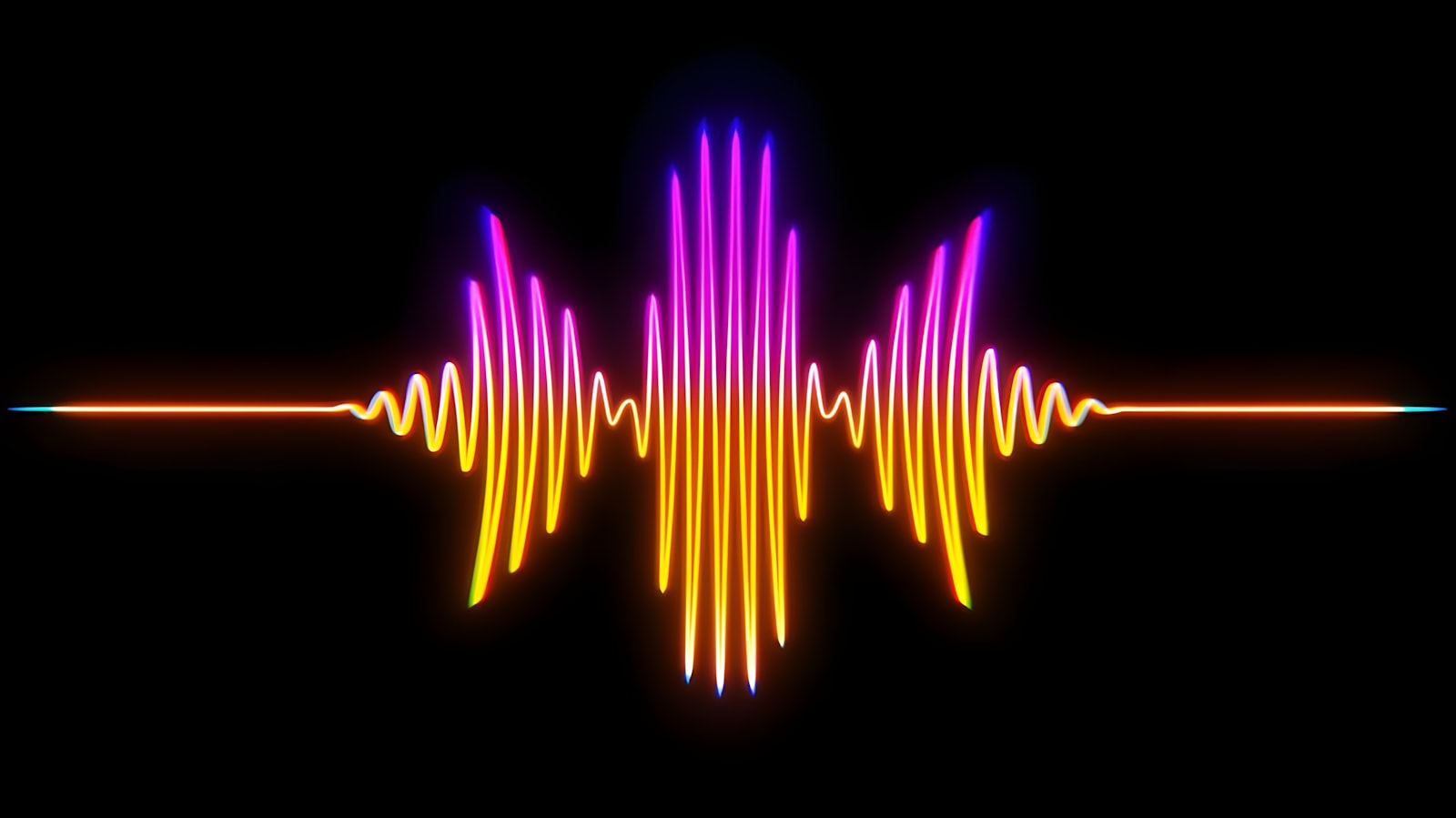Abstract sound wave visualization representing speaker frequency testing